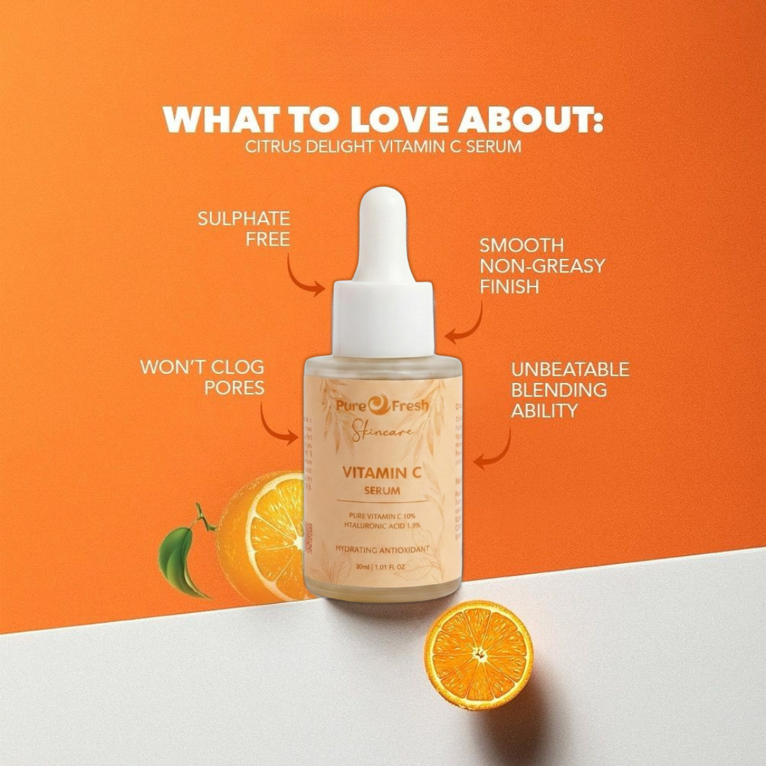 Pure O Fresh Vitamin C Serum for Skin Brightening & Glow