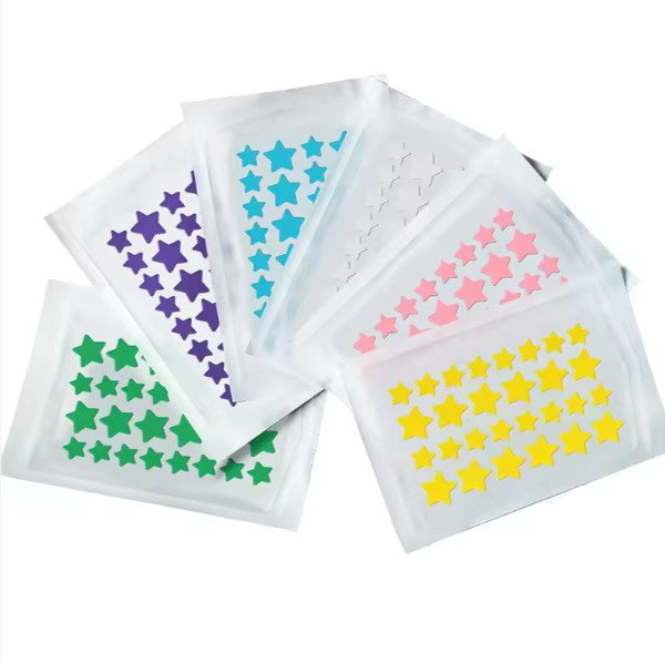 Pure O Fresh Cute Shaped & Colored Pimple Patches – Star & Heart Acne Patches