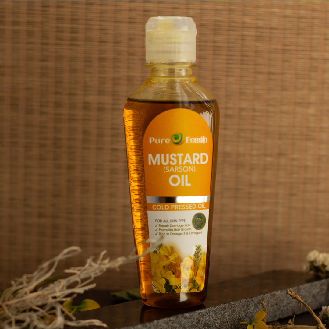 Pure O Fresh - 100% Natural Cold Pressed Mustard Oil