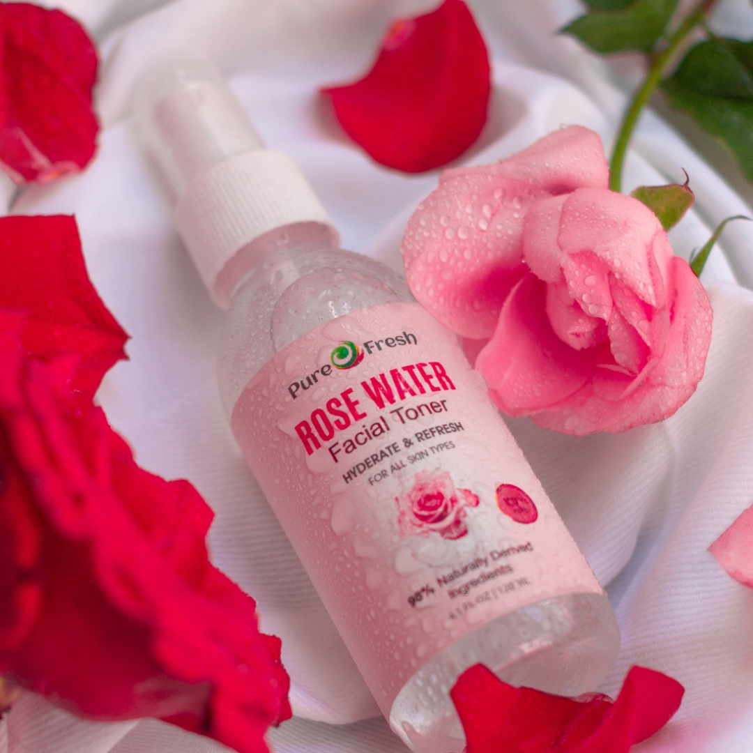 Pure O Fresh Organic Rose Water Spray – 120ml Facial Toner & Mist