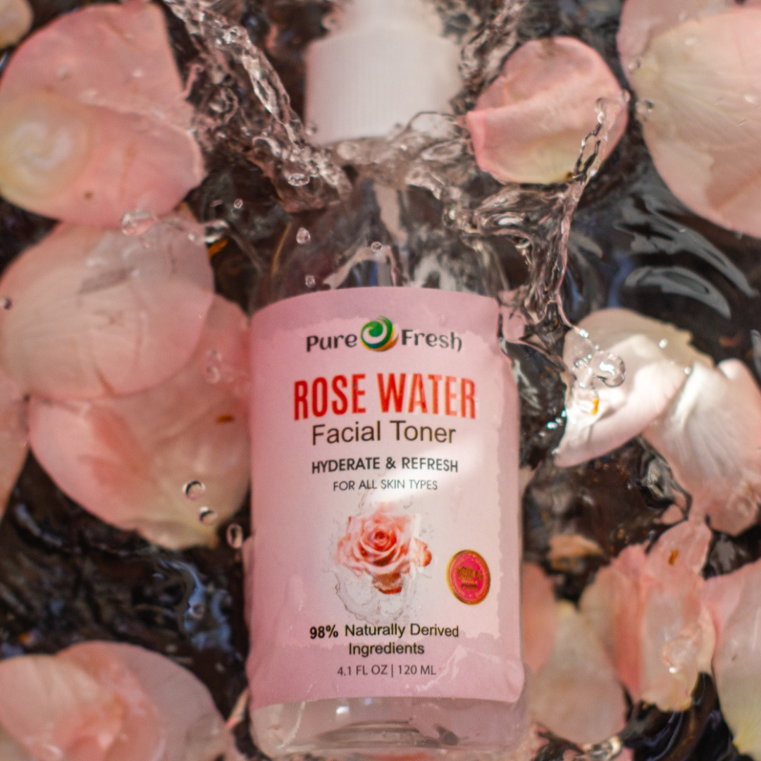 Pure O Fresh Organic Rose Water Spray – 120ml Facial Toner & Mist